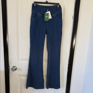 NWT HALARA Dark Blue Flare Jeans with High Waist